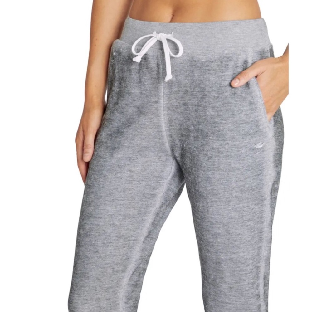 Wildfox Grey crop distressed Sweatpants